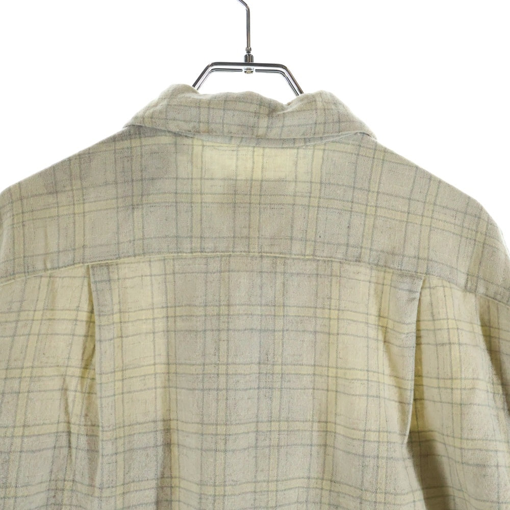 PENDLETON(ペンドルトン) 50S WOOL CHECK L/S SHIRT ウール チェック 長袖 シャツ ベージュ/イエロー