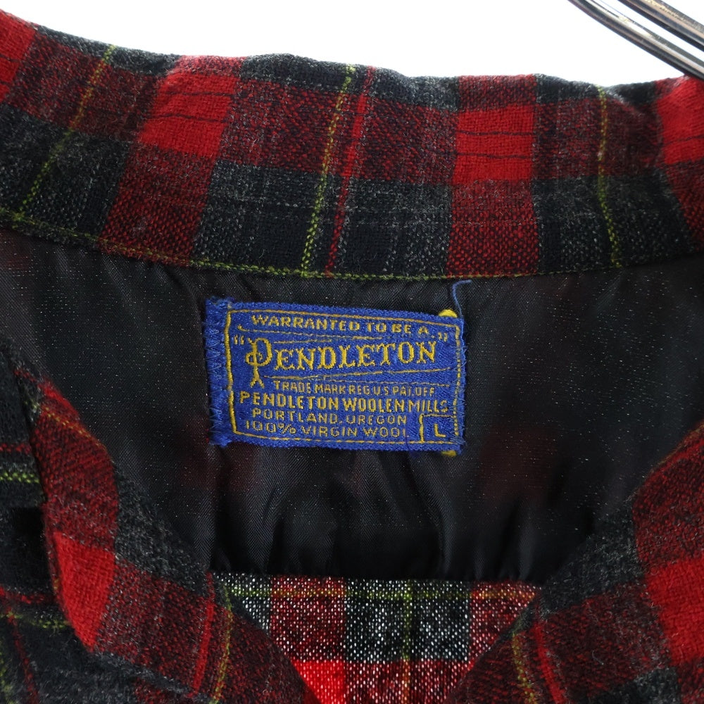 PENDLETON(ペンドルトン) 50-60S WOOL CHECK L/S SHIRT ウール チェック 長袖 シャツ レッド/ブラック/イエロー