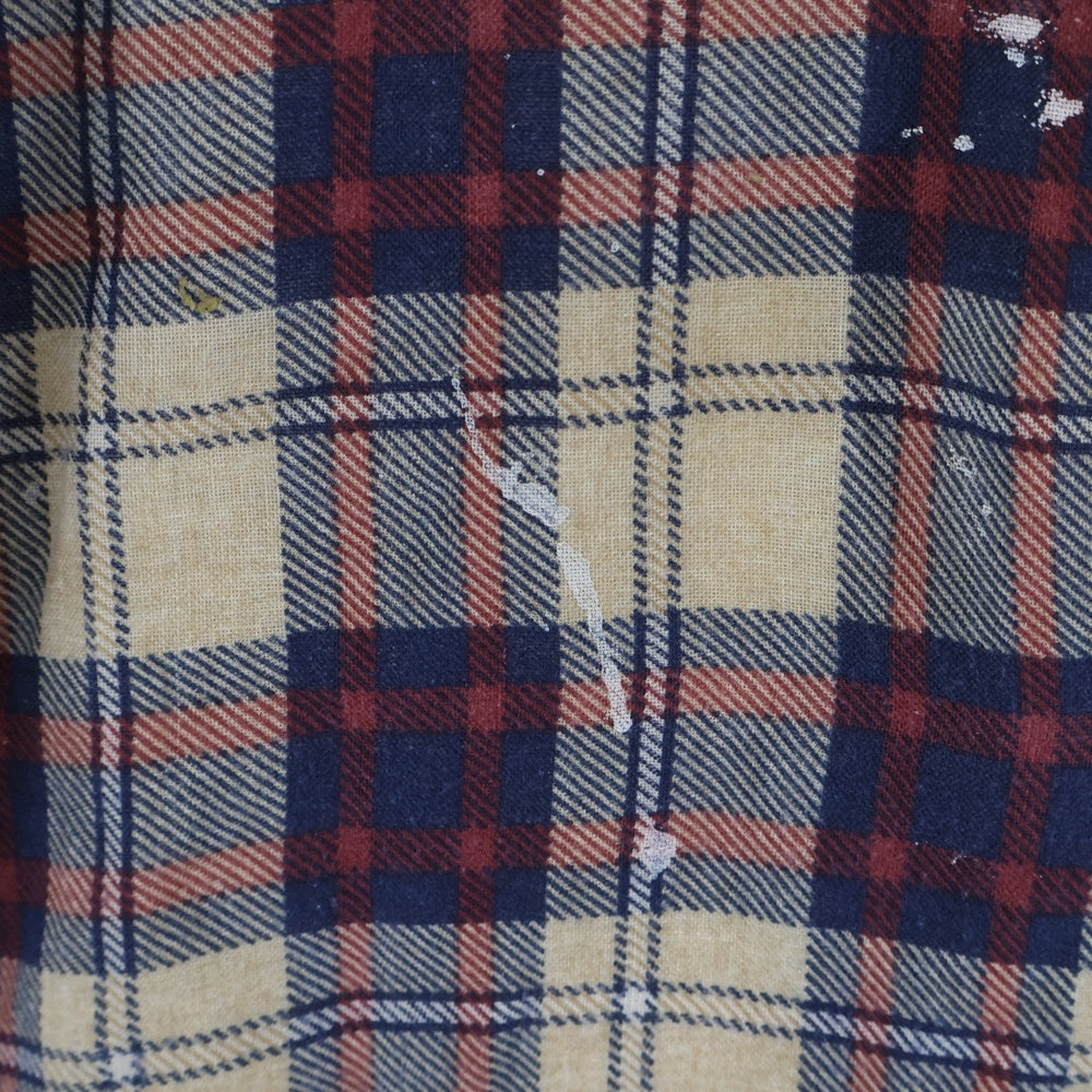 VINTAGE(ヴィンテージ) 70S SEARS CHECK L/S SHIRT USA製 裏地キルティング 長袖 チェック シャツ ホワイト/ブルー/レッド