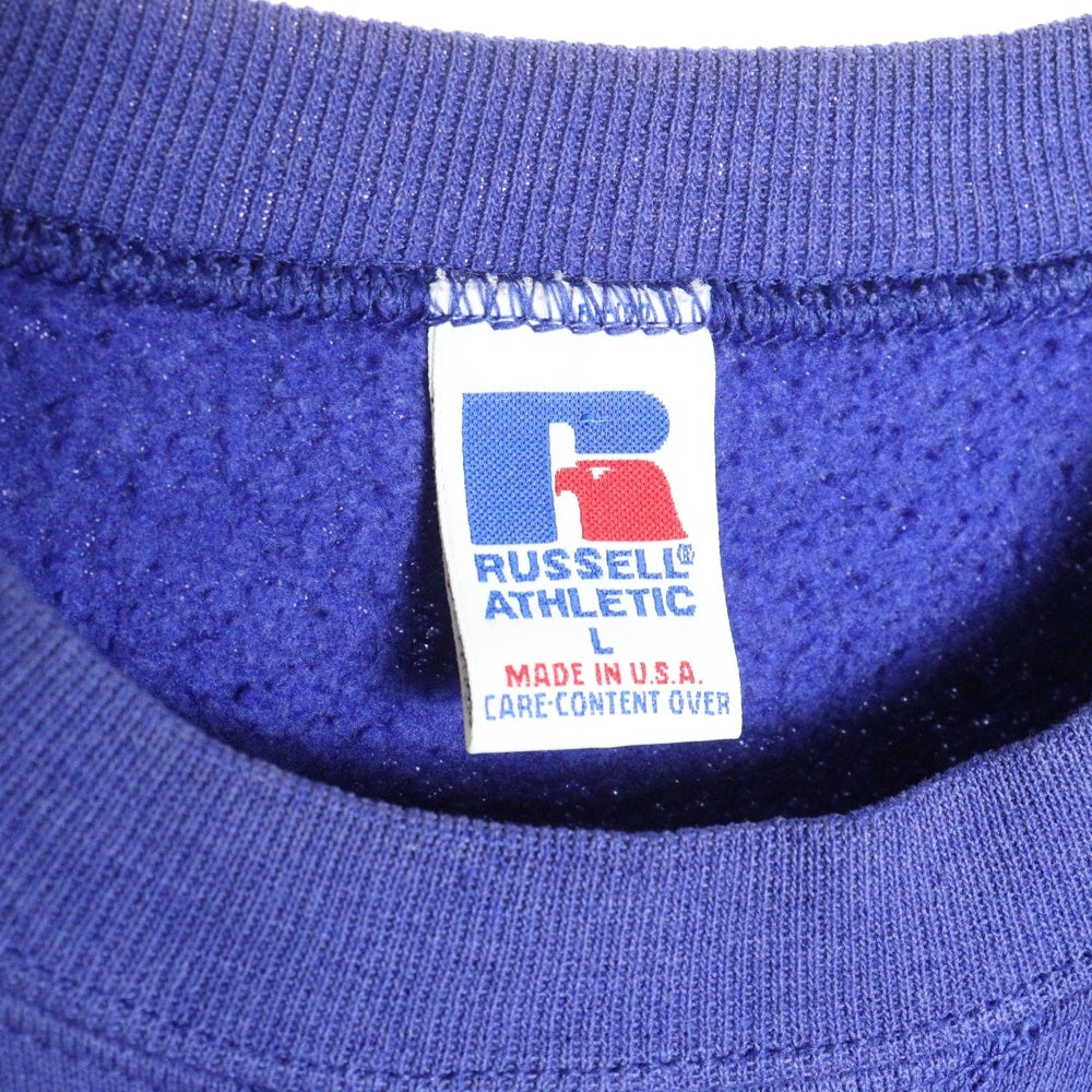 VINTAGE(ヴィンテージ) 90S RUSSELL ラッセル CREWNECK SEWAT USA製 スウェット 無地 ネイビー