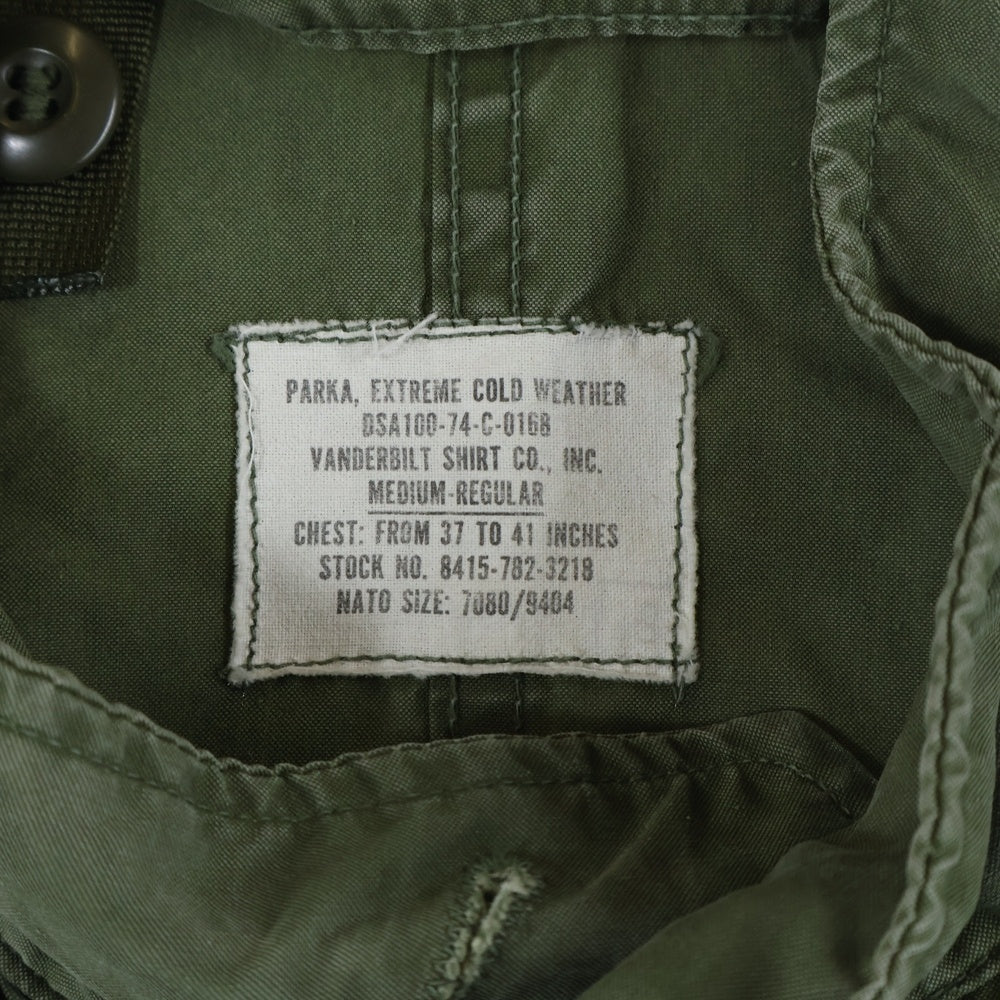 VINTAGE(ヴィンテージ) 70S U.S. ARMY M65 MILITARY JACKET COAT ミリタリージャケット コート フィッシュテール カーキ 8415-782-3218