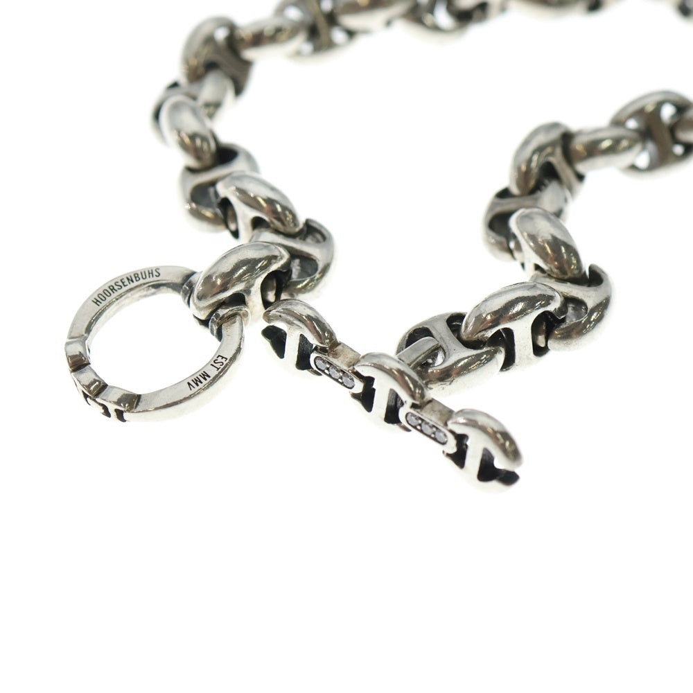 HOORSENBUHS(ホーセンブース) 10MM OPEN-LINK BRACELET オープンリンク ブレスレット シルバー/ダイヤ