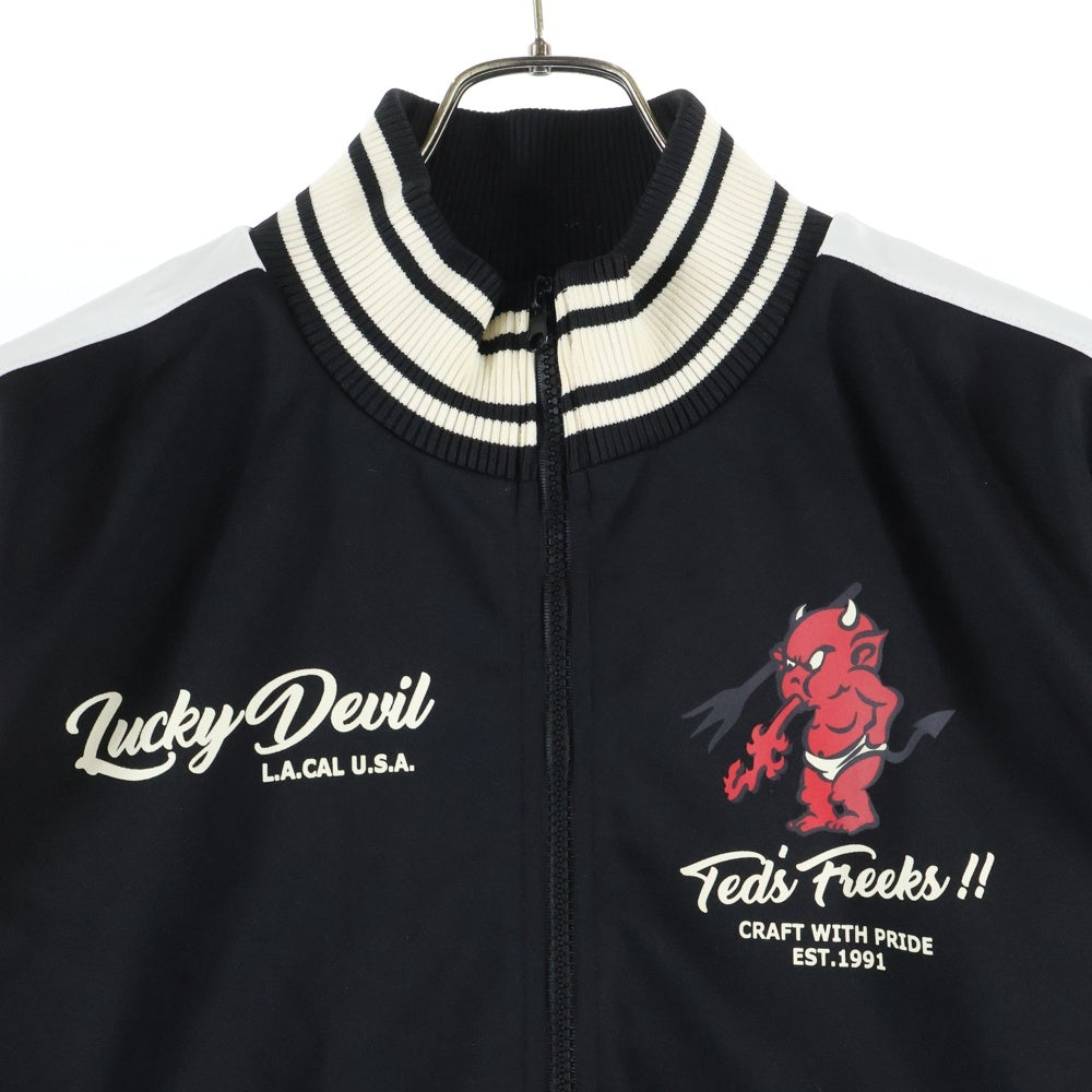 TEDMAN TED COMPANY(テッドマン テッドカンパニー) LUCKEY RED DEVIL トラックジャケット ブラック ジップアップ