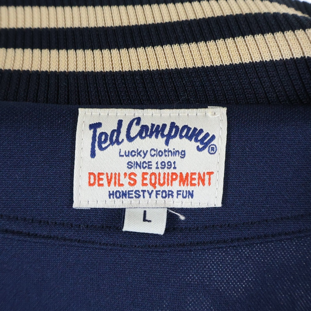 TEDMAN TED COMPANY(テッドマン テッドカンパニー) LUCKEY DEVIL トラックジャケット ベージュ/ネイビー ジップアップ
