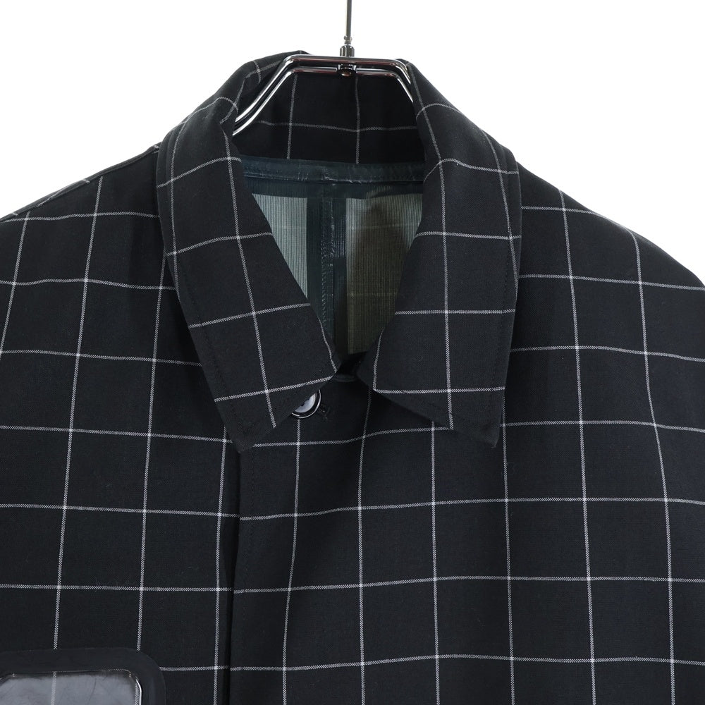 UNDERCOVER(アンダーカバー) 15AW ステンカラーチェックコート UCP4304-01 ダークグレー