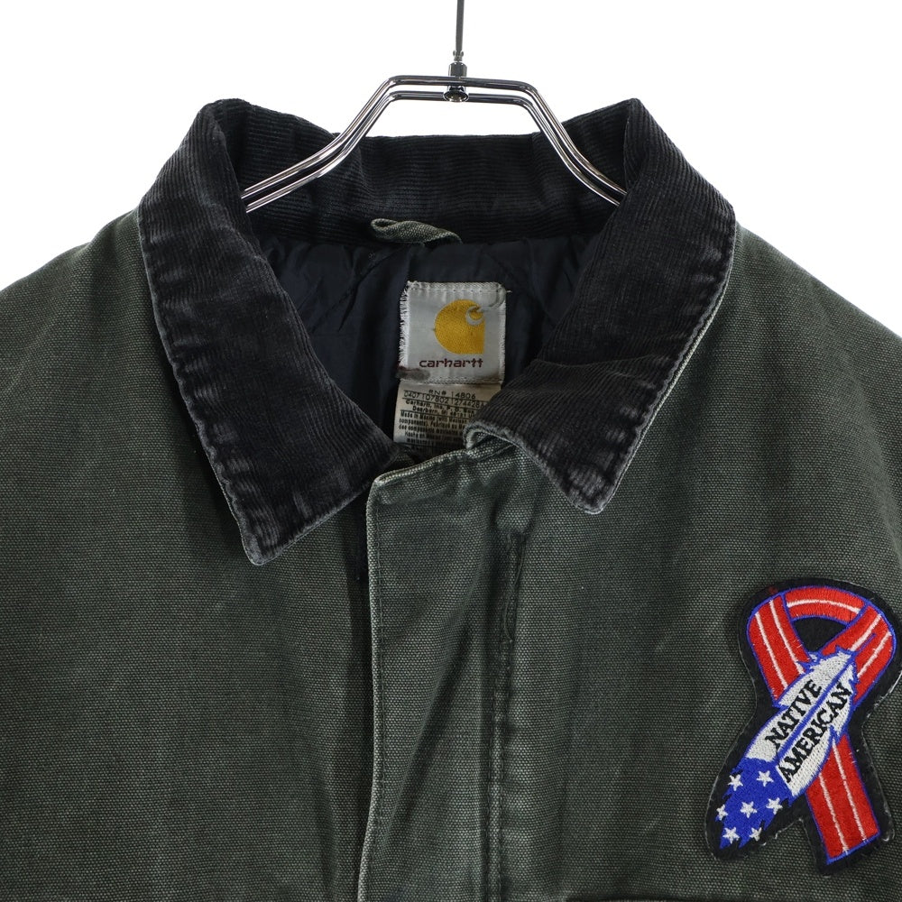 CARHARTT(カーハート) TRADITIONAL JACKET MOSS GREEN トラディショナルジャケット 中綿 モスグリーン 企業ロゴ カーキ C26 MOS