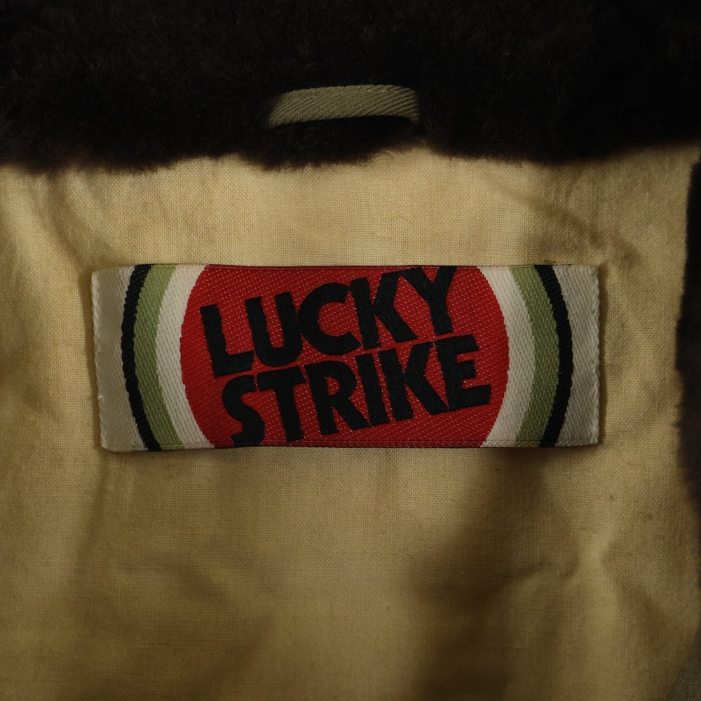 VINTAGE(ヴィンテージ) 90S LUCKY STRIKE MOUTON JACKET ラッキーストライク ムートンジャケット カーキ/ブラウン