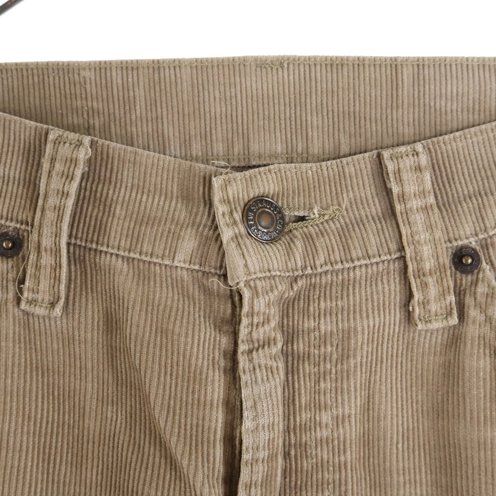 Levi's(リーバイス) 80S 517 CORDUROY PANTS 42TALON コーデュロイ ボタン裏刻印513 ブーツカット パンツ プリント白タグ ブラウン
