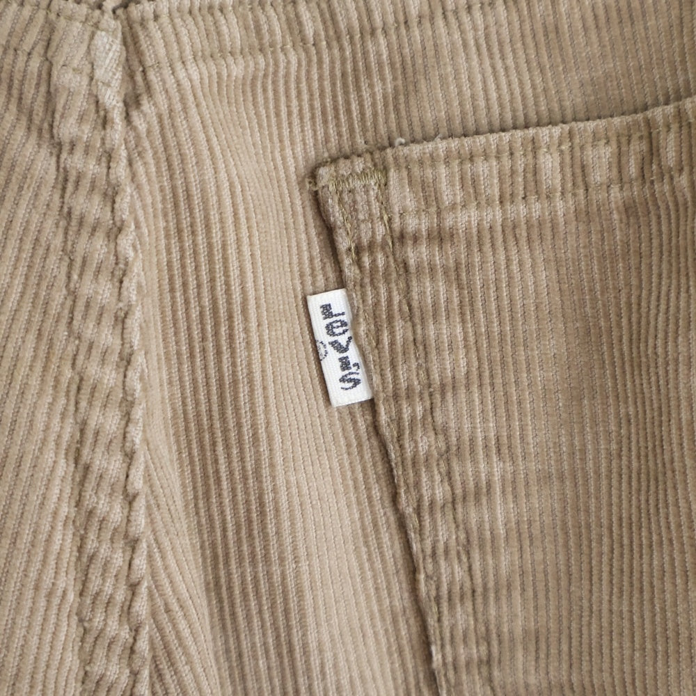 Levi's(リーバイス) 80S 517 CORDUROY PANTS 42TALON コーデュロイ ボタン裏刻印513 ブーツカット パンツ プリント白タグ ブラウン