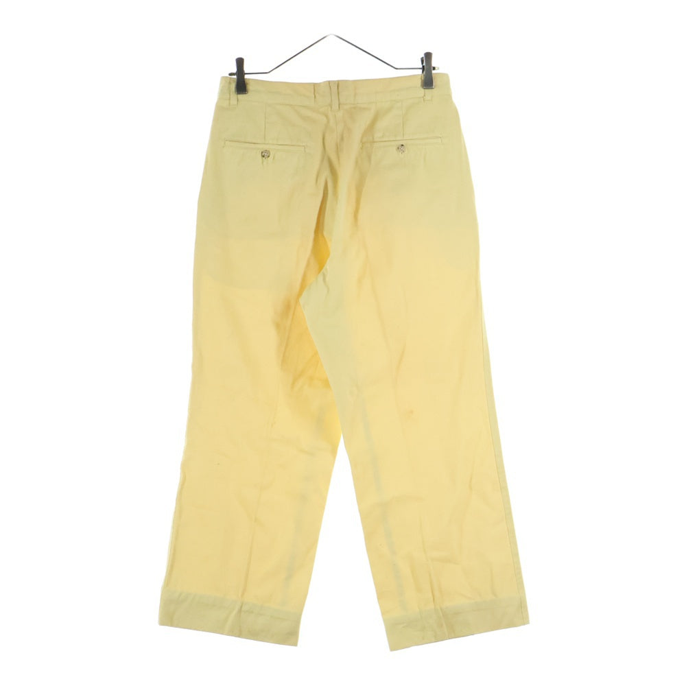 POLO RALPH LAUREN(ポロラルフローレン) 90S 2-TUCK WIDE CHINO PANTS ツータック ワイドチノパンツ イエロー PMJ-PR RL-HS-0708