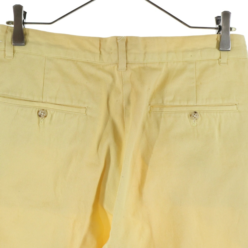 POLO RALPH LAUREN(ポロラルフローレン) 90S 2-TUCK WIDE CHINO PANTS ツータック ワイドチノパンツ イエロー PMJ-PR RL-HS-0708