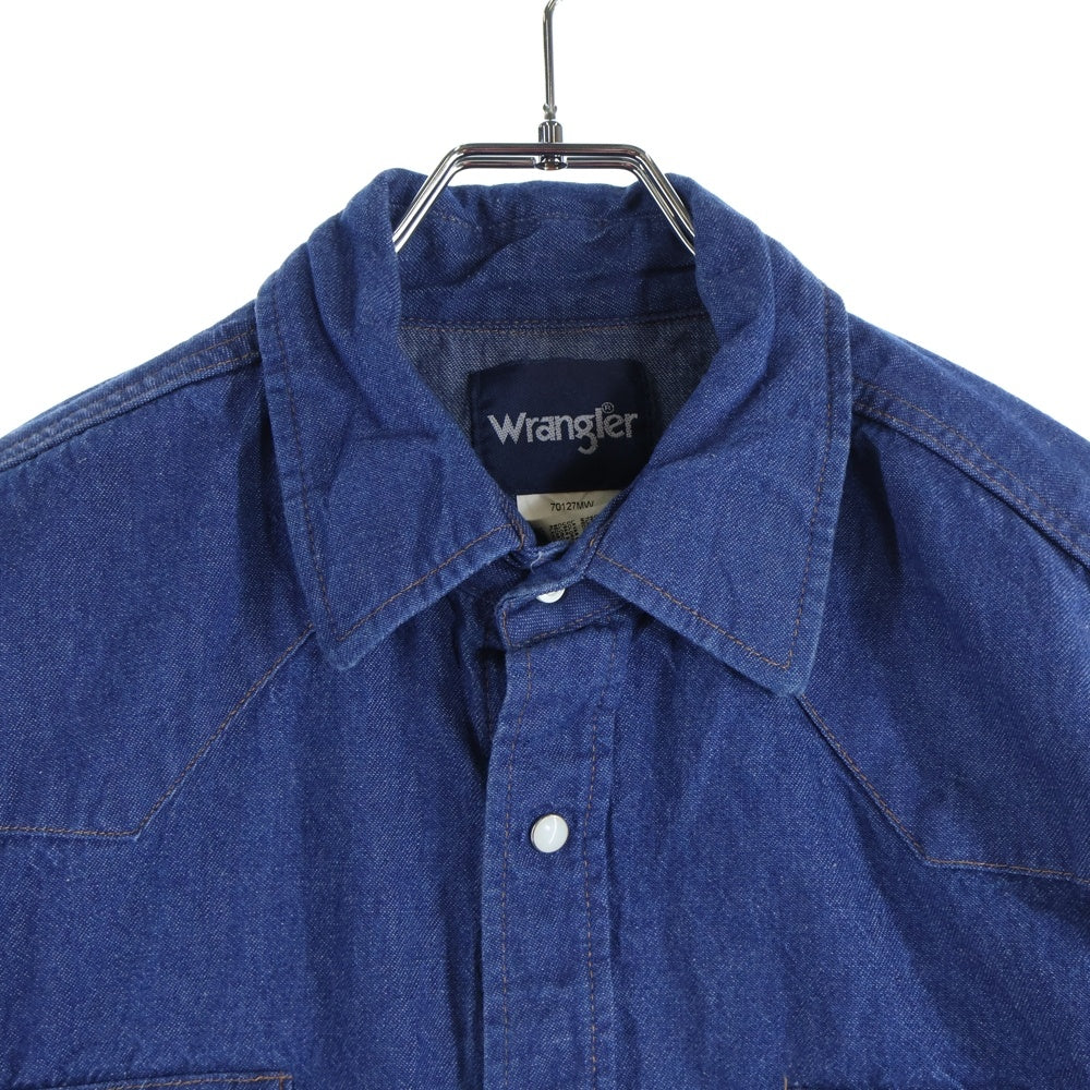 Wrangler(ラングラー) 80-90S DENIM WESTERN L/S SHIRT デニム ウエスタン 長袖 シャツ インディゴ 70127MW