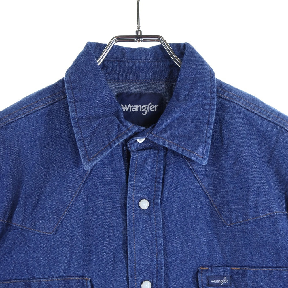 Wrangler(ラングラー) 80-90S DENIM WESTERN L/S SHIRT デニム ウエスタン 長袖 シャツ インディゴ 70127MW