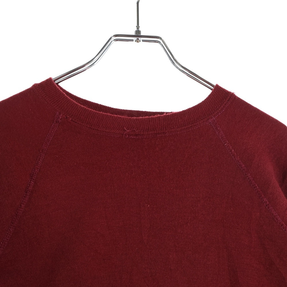 VINTAGE(ヴィンテージ) 60-70S CREWNECK SWEAT 脇ガゼット 袖貫通ステッチ スウェット バーガンディ