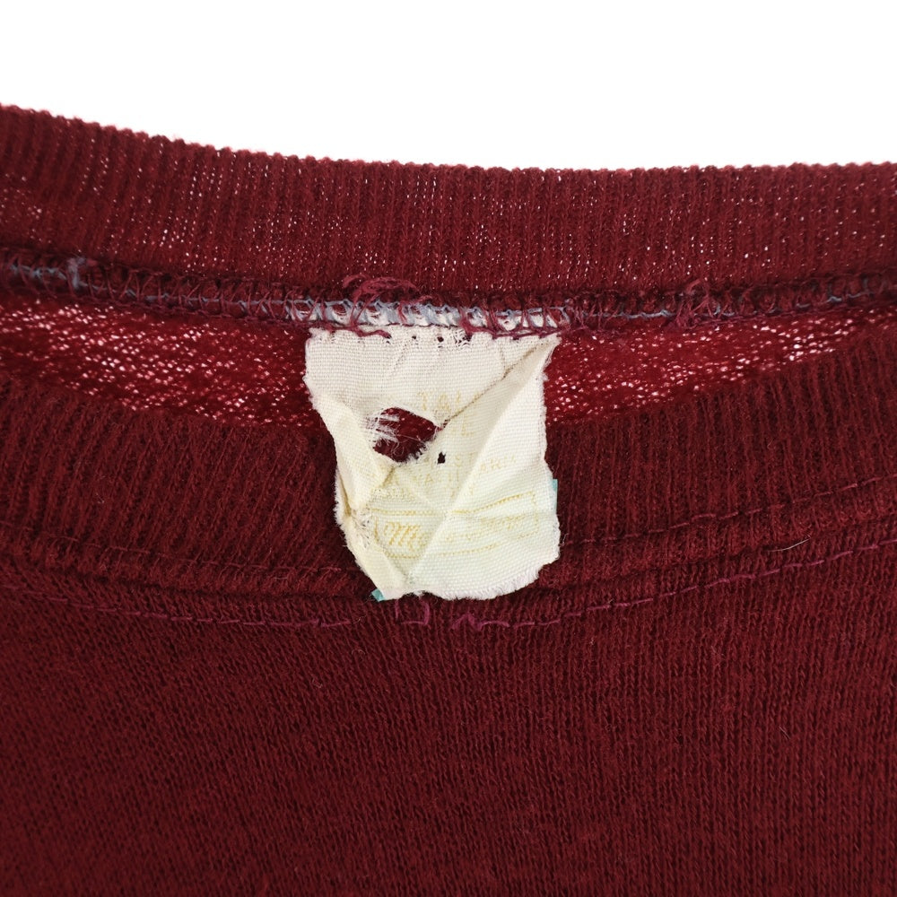 VINTAGE(ヴィンテージ) 60-70S CREWNECK SWEAT 脇ガゼット 袖貫通ステッチ スウェット バーガンディ