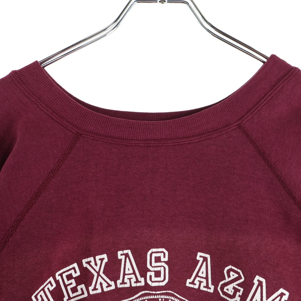 VINTAGE(ヴィンテージ) 70-80S PARAMOUNT TEXAS A&M UNIVERSITY SWEAT 三段プリント カレッジ スウェット トレーナー バーガンディ
