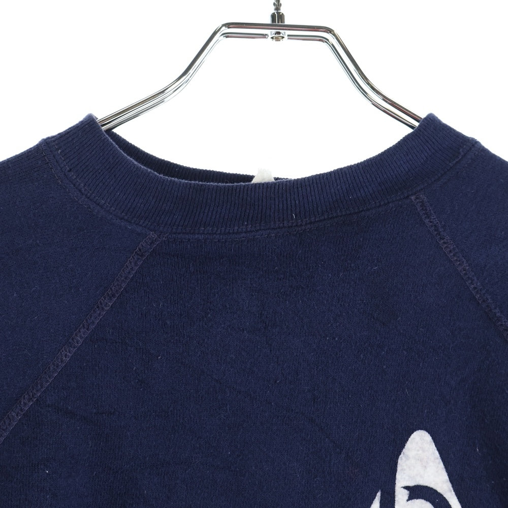 VINTAGE(ヴィンテージ) 60-70S VELVA SHEEN ベルバジーン FLOCY SWEAT STAFF LOGO フロッキー スウェット スタッフ ロゴ トレーナー ネイビー