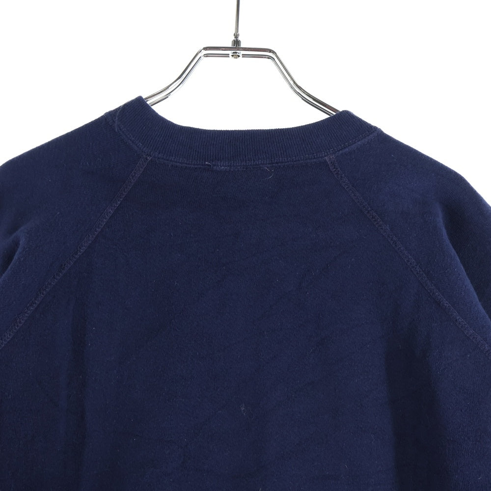 VINTAGE(ヴィンテージ) 60-70S VELVA SHEEN ベルバジーン FLOCY SWEAT STAFF LOGO フロッキー スウェット スタッフ ロゴ トレーナー ネイビー