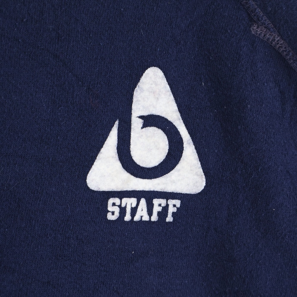 VINTAGE(ヴィンテージ) 60-70S VELVA SHEEN ベルバジーン FLOCY SWEAT STAFF LOGO フロッキー スウェット スタッフ ロゴ トレーナー ネイビー