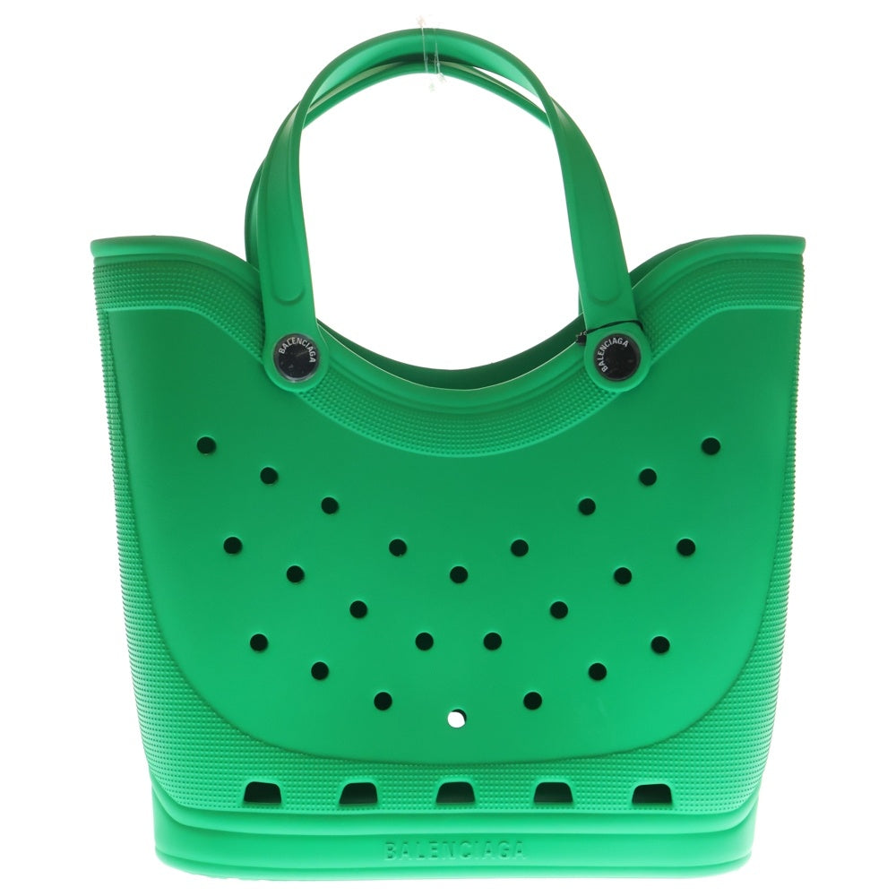 BALENCIAGA(バレンシアガ) ×CROCS RUBBER BAG LARGE ×クロックス ラバー ハンドバッグ グリーン レディース