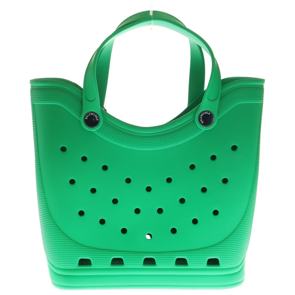 BALENCIAGA(バレンシアガ) ×CROCS RUBBER BAG LARGE ×クロックス ラバー ハンドバッグ グリーン レディース