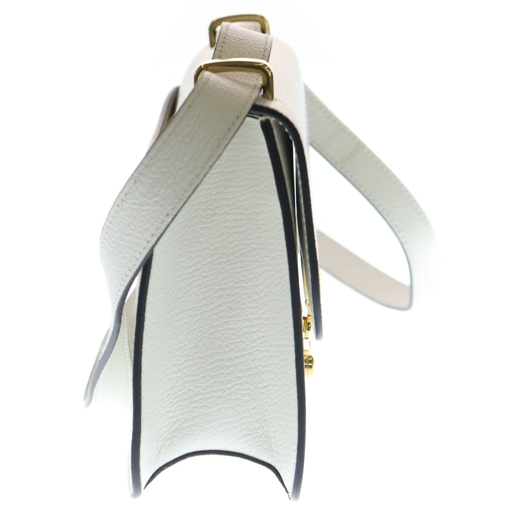 miumiu(ミュウミュウ) MADRAS マドラス レザーショルダーバッグ ホワイト 5BD230 レディース