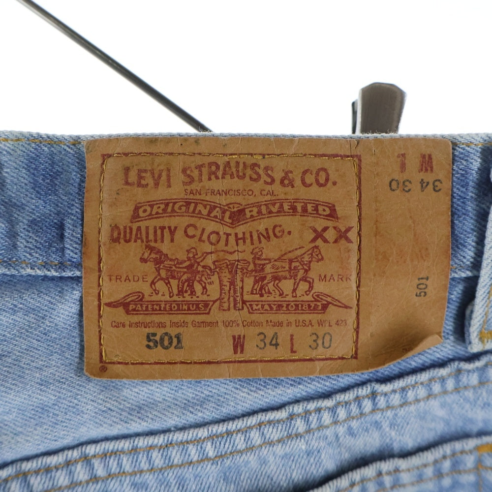 Levi's(リーバイス) 90S 501 BLEACHED DENIM PANS スモールe ボタン裏刻印520 デニムパンツ インディゴ