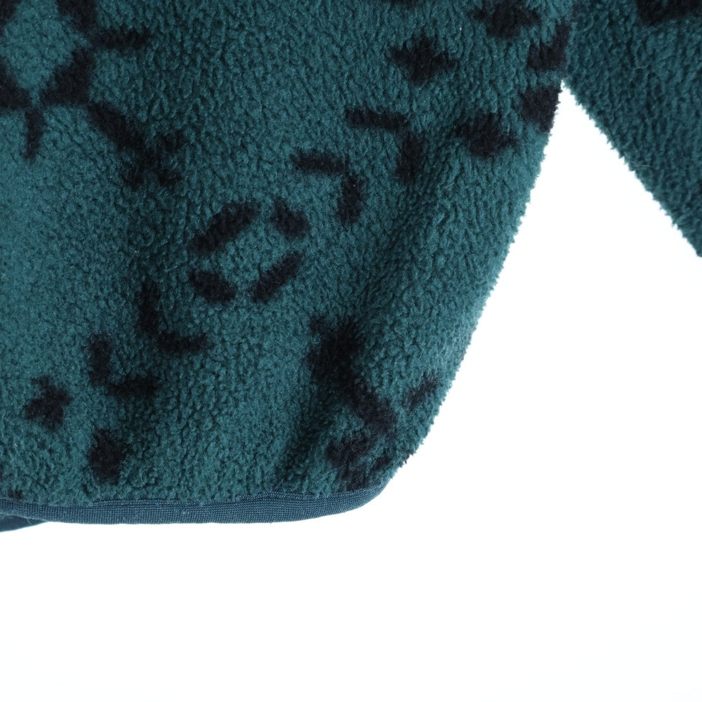 PATAGONIA(パタゴニア) 90S SNAP-T FLEECE JACKET SNO SPRUCE USA製 スナップT フリース 雪なしタグ スノスプルース 雪柄 総柄 グリーン/ブラック