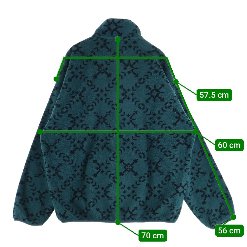 PATAGONIA(パタゴニア) 90S SNAP-T FLEECE JACKET SNO SPRUCE USA製 スナップT フリース 雪なしタグ スノスプルース 雪柄 総柄 グリーン/ブラック