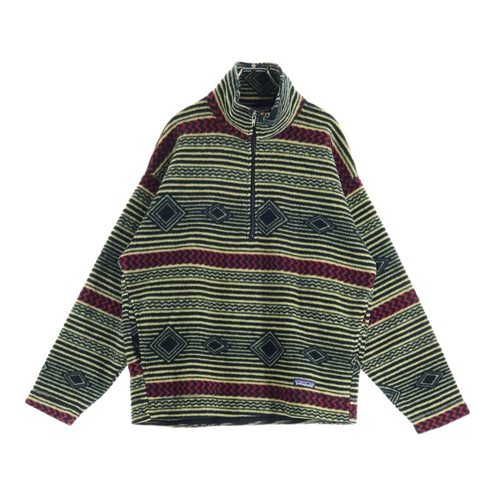 PATAGONIA(パタゴニア) 90S GLISSADE PULLOVER FLEECE BULLSEYE USA製 グリセード プルオーバー フリース ブルズアイ イエロー/ブラック/レッド