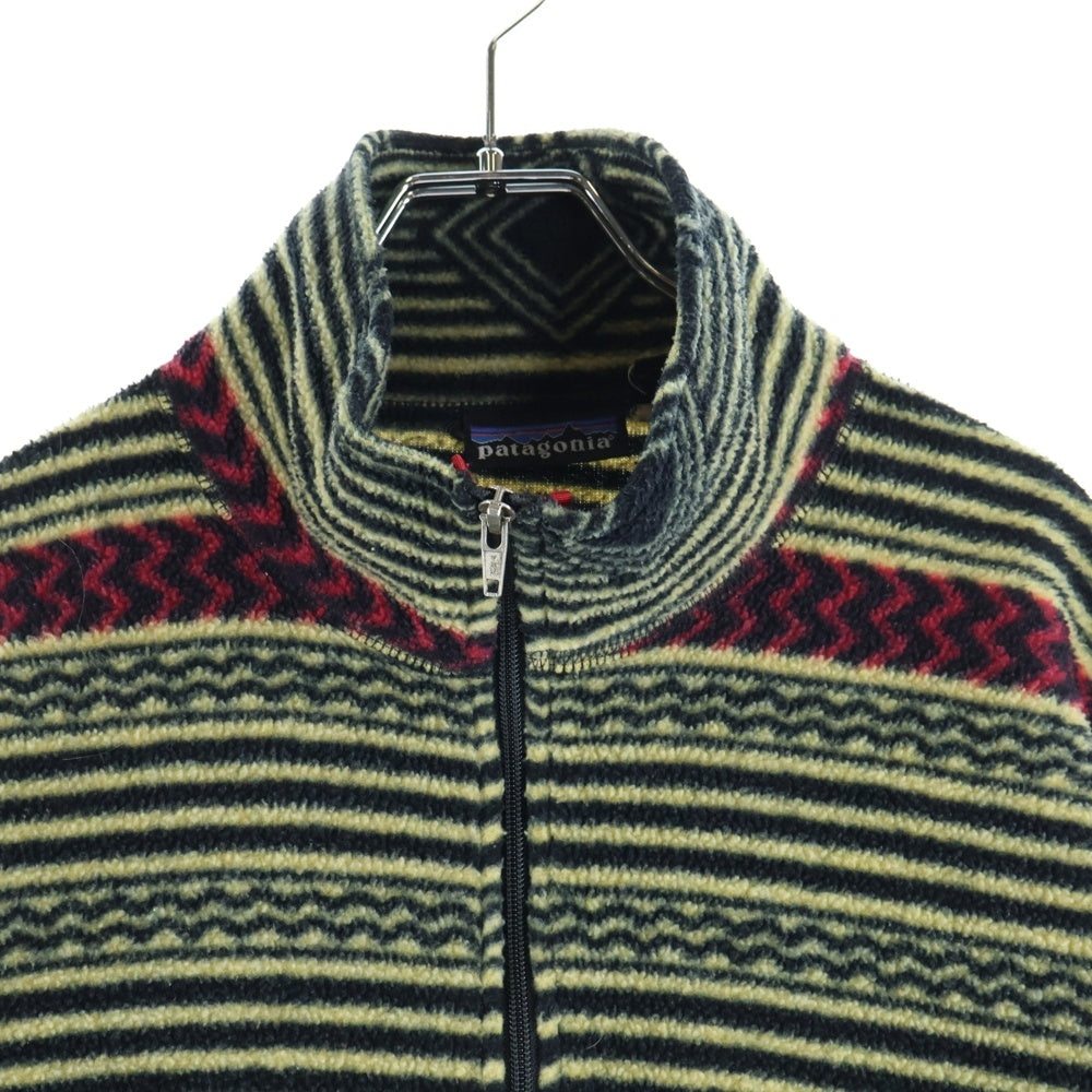 PATAGONIA(パタゴニア) 90S GLISSADE PULLOVER FLEECE BULLSEYE USA製 グリセード プルオーバー フリース ブルズアイ イエロー/ブラック/レッド