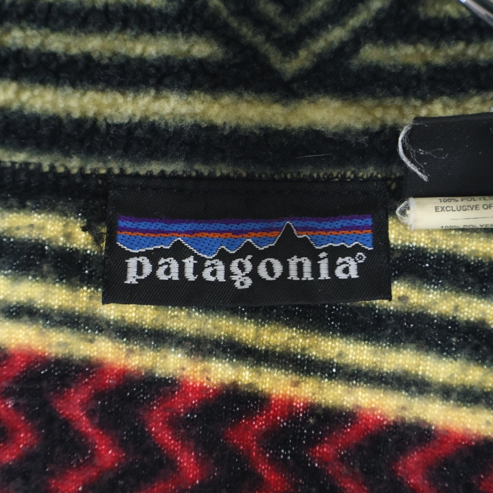 PATAGONIA(パタゴニア) 90S GLISSADE PULLOVER FLEECE BULLSEYE USA製 グリセード プルオーバー フリース ブルズアイ イエロー/ブラック/レッド