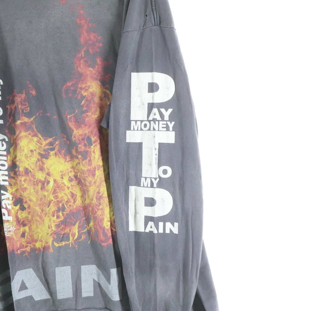 SAINT MICHAEL(セントマイケル) 24SS PTP LS TEE ヴィンテージ加工 長袖カットソー SM-YS8-0000-C50 グレー