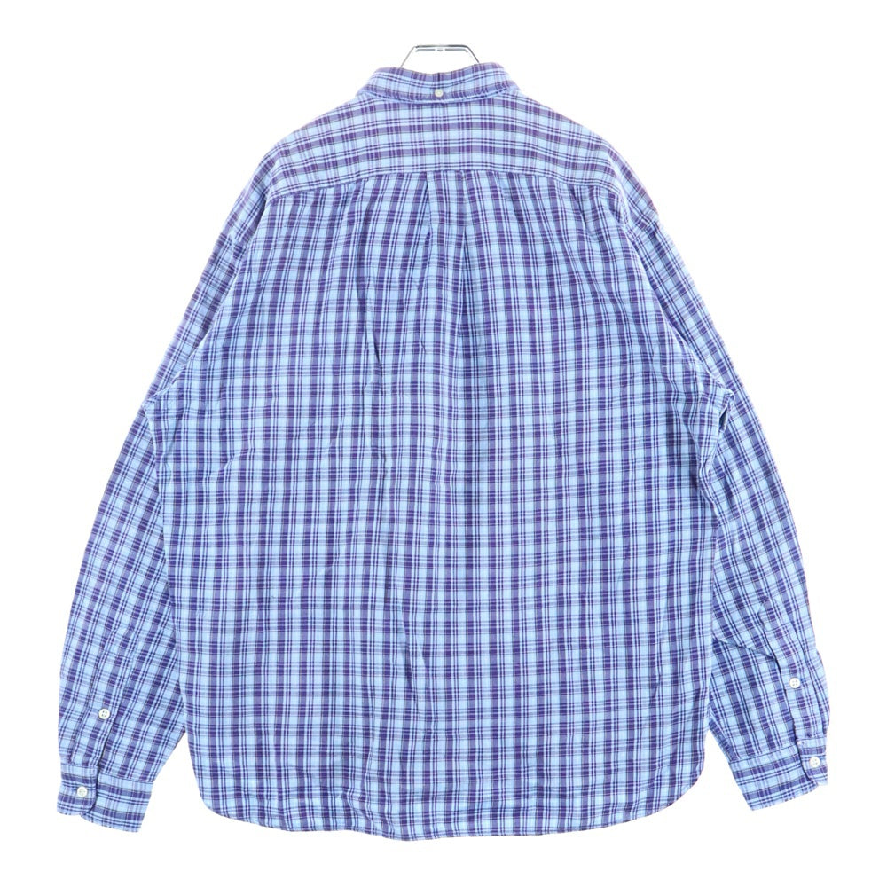 RALPH LAUREN SPORT(ラルフローレン スポーツ) 90-00S BD COTTON CHECK L/S SHIRT 刺繍 ボタンダウン コットン 長袖 チェック シャツ マチ付き ブルー/ネイビー/イエロー