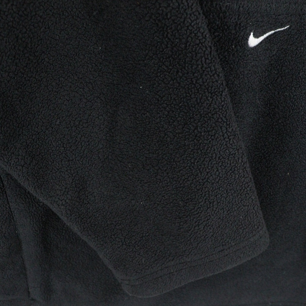 NIKE(ナイキ) 00S LOGO FLEECE PULLOVER HOODIE PARKA インドネシア製 ロゴ刺繍 フリース プルオーバー パーカー フーディー ブラック