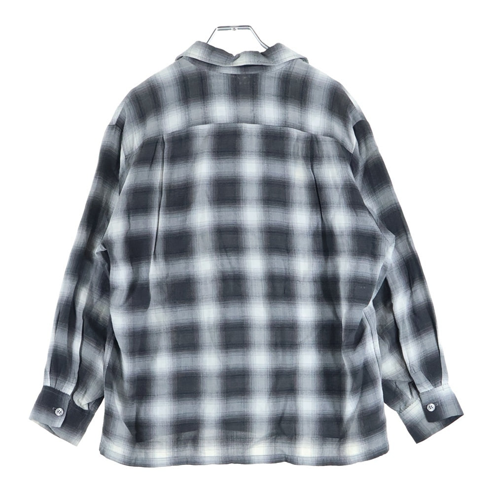 PENNEYS TOWNCRAFT(ぺニーズタウンクラフト) 50S RAYON OMBRE CHECK L/S SHIRT BIG-P デカP レーヨン オンブレ チェック 長袖シャツ ブラック/ホワイト
