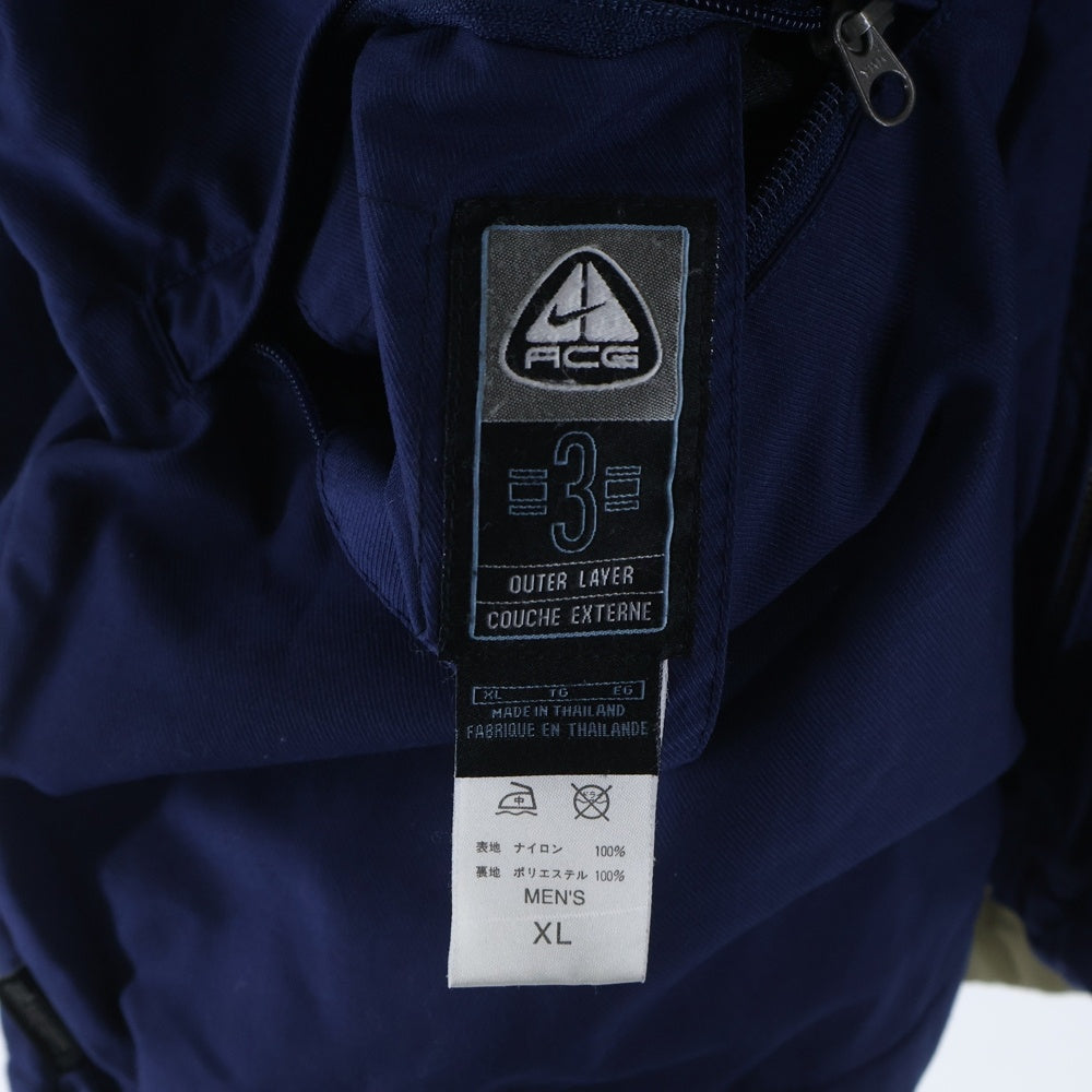 NIKE ACG(ナイキエーシージー) 00S ALL CONDITIONS GEAR ZIP UP REVERSIBLE FLEECE NYLON JACKET リバーシブル フリース ナイロン ジャケット ブラウン/ネイビー F0-VTG