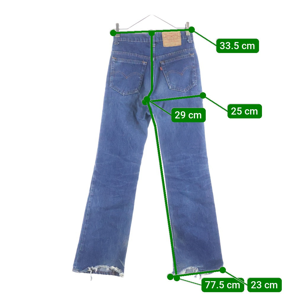 Levi's(リーバイス) 517-0217 スモールe ボタン裏653刻印 フレアデニムパンツ ブルー