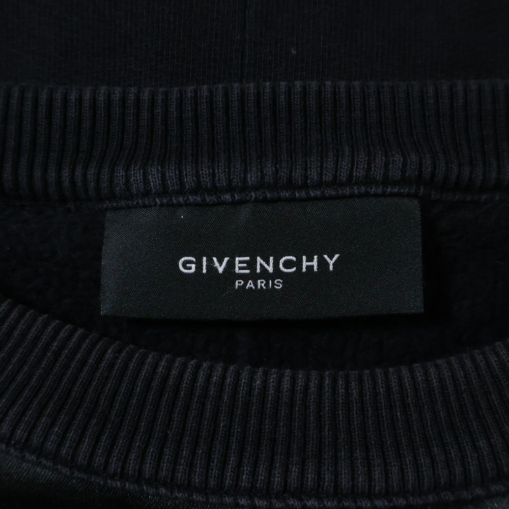 GIVENCHY(ジバンシィ) 13AW マリアプリントナイロン切替スウェット 長袖トレーナー ブラック 13J 7487 711