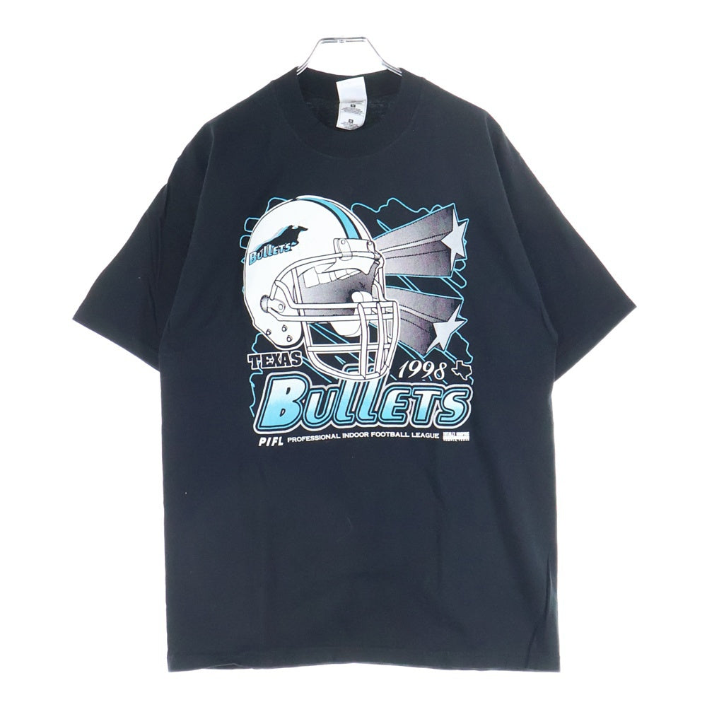 VINTAGE(ヴィンテージ) 90s TEXAS BULLETS TEE フロントプリント半袖Tシャツ ブラック