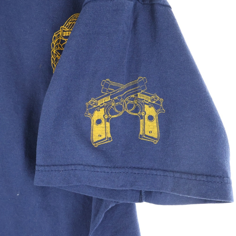 VINTAGE(ヴィンテージ) 90s HARGROVE POLICE プリント半袖Tシャツ ネイビー