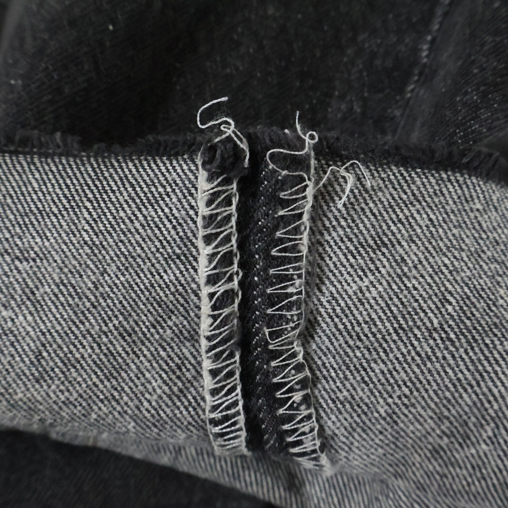 Levi's(リーバイス) 90S VINTAGE 501 CUT OFF BLACK DENIM PANTS ボタン裏刻印653 レジスターR 先染め カットオフ デニムパンツ ブラック