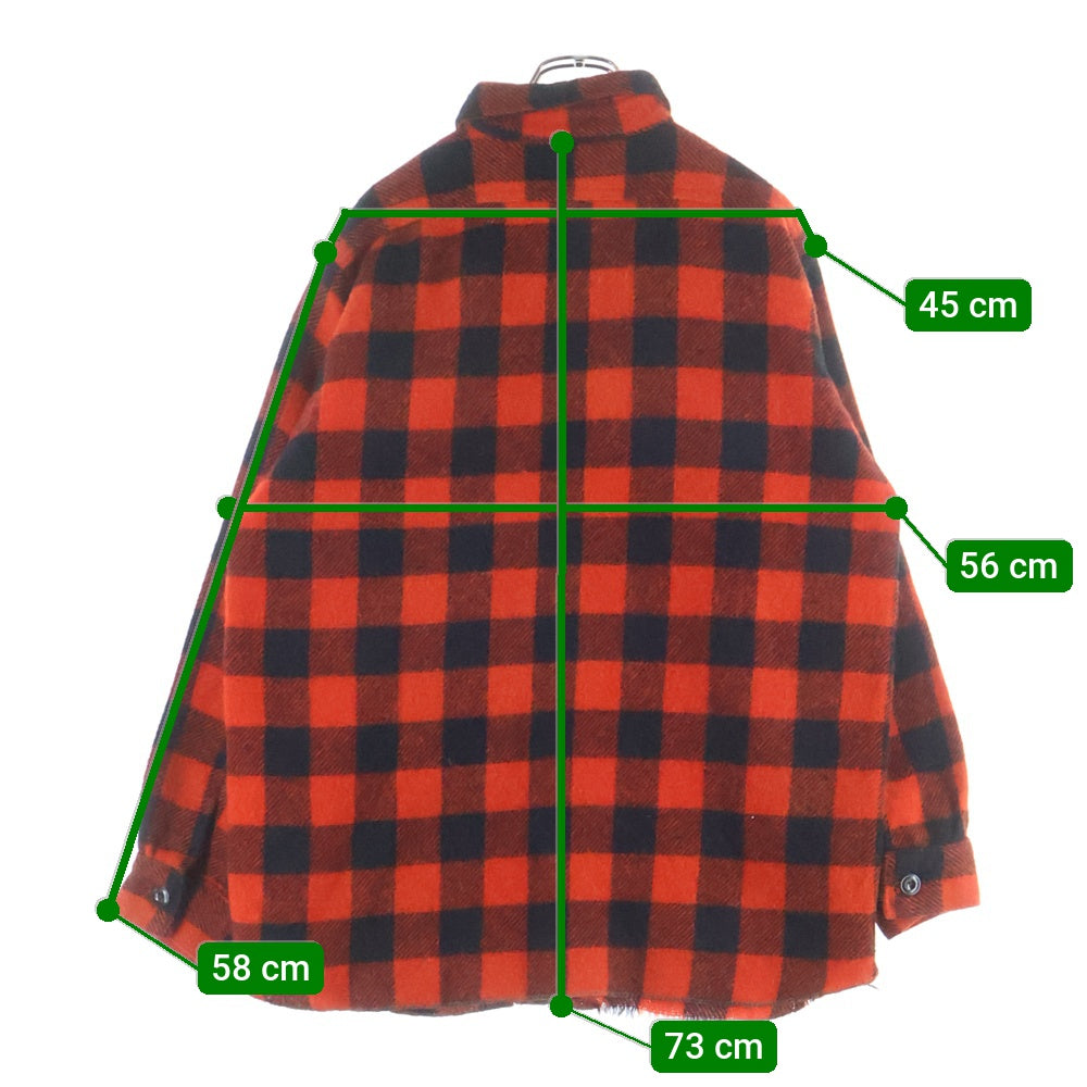 VINTAGE(ヴィンテージ) 60-70S FROSTPROOF WOOL L/S CHECK SHIRT フロストプルーフ バッファローチェック 長袖 シャツ レッド/ブラック