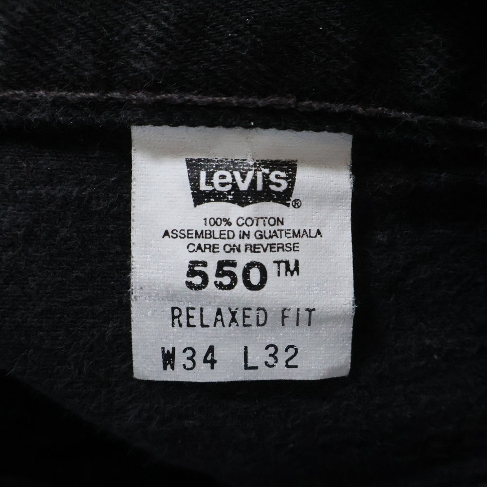 Levi's(リーバイス) 90S 550 RELAXED FIT DENIM PANTS BLACK 99年製 後染め テーパード デニムパンツ ブラック