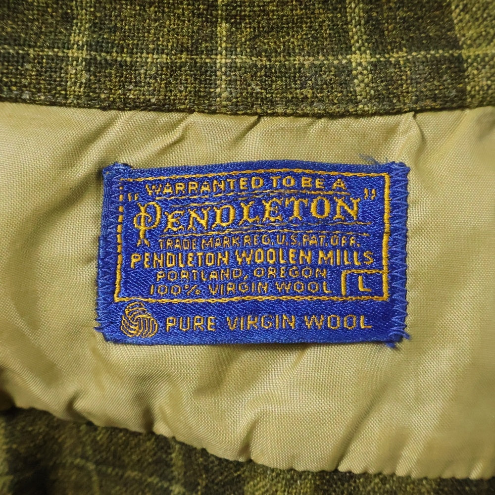 PENDLETON(ペンドルトン) 60S WOOL CHECK L/S SHIRT ウール 長袖 チェック ボード シャツ イエロー/ブラック