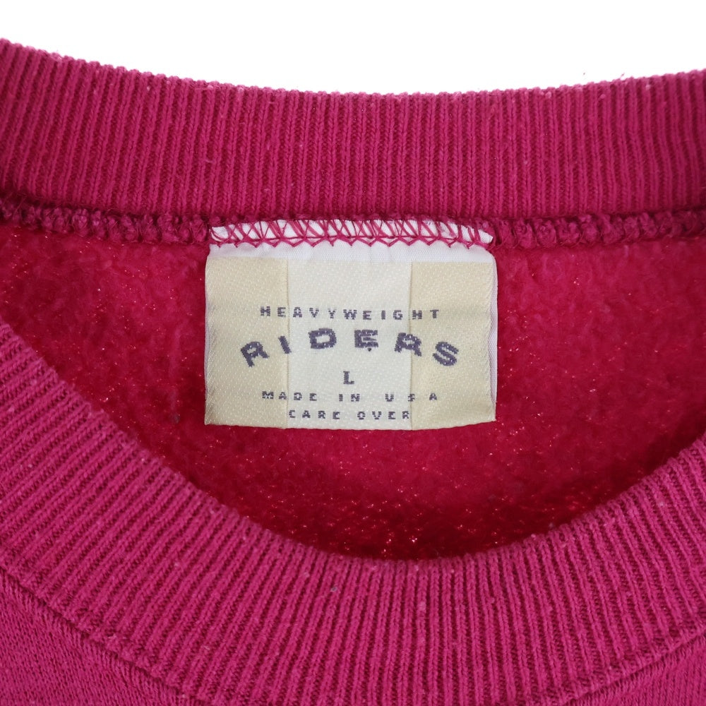 VINTAGE(ヴィンテージ) 80-90S HEAVY WEIGHT RIDERS SWEAT USA製 プルオーバー スウェット トレーナー ピンク
