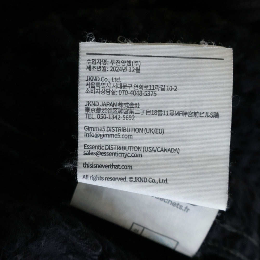 THISISNEVERTHAT(ディスイズネバーザット) DAMAGED DENIM ZIP S/S SHIRT ダメージ デニム ジップ 半袖シャツ ブラック TN250DSHTS01