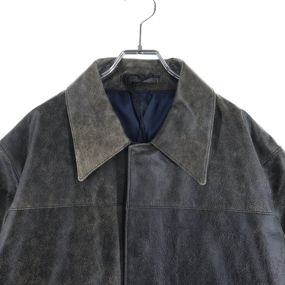 OUAT(オーユーエーティー) OFFICE COAT STEER HIDE オフィスコート 牛革 ブラウン O009007CT