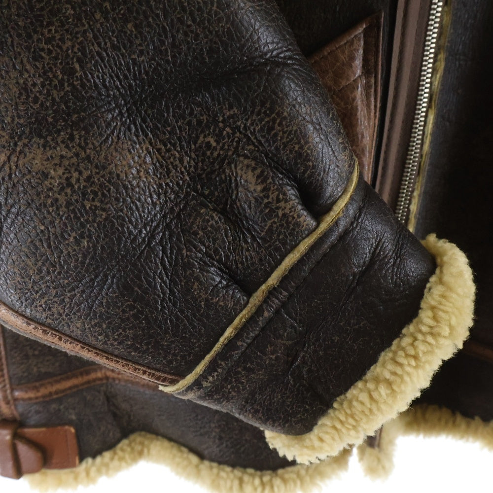THE REAL McCOY'S(ザリアルマッコイ) 90S B-3 MOUTON JACKET ムートン ジャケット ブラウン 38-9622-AF