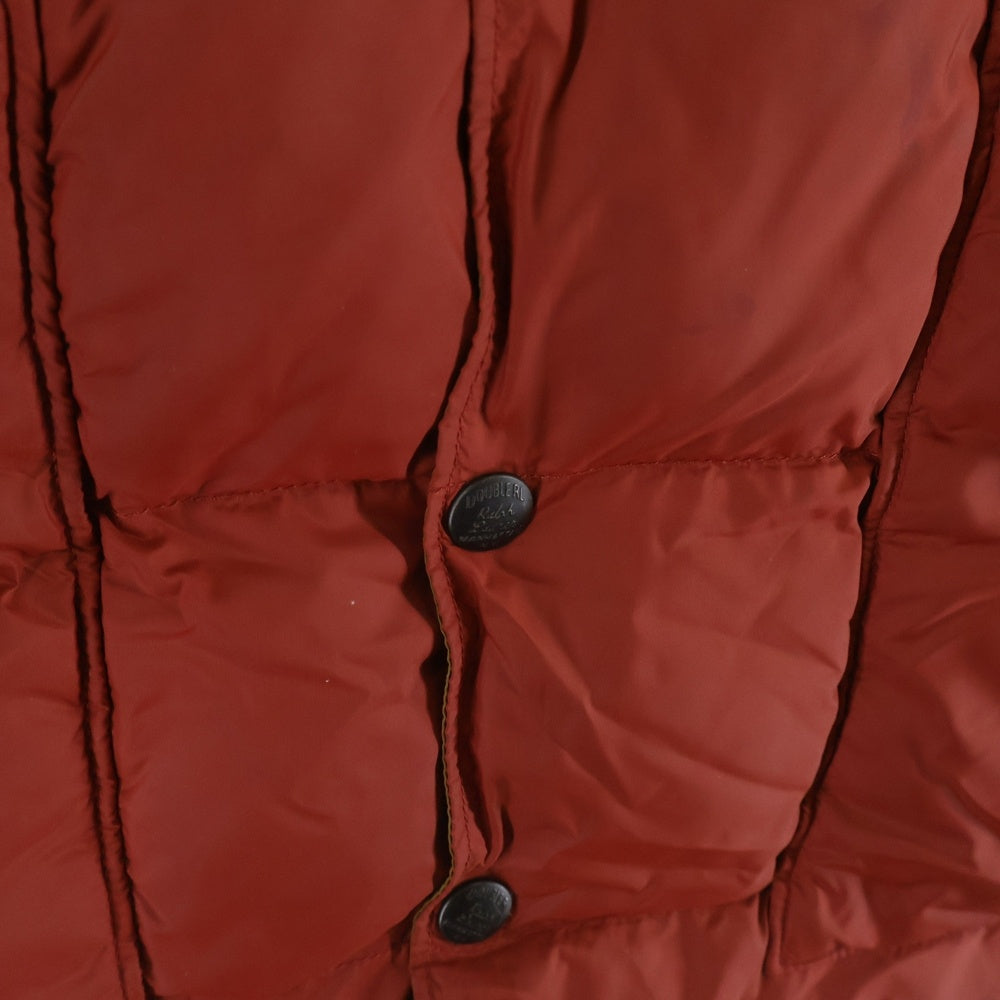 RRL(ダブルアールエル) レザー ヨーク 中綿 ベスト レッド/ブラウン 782758405001